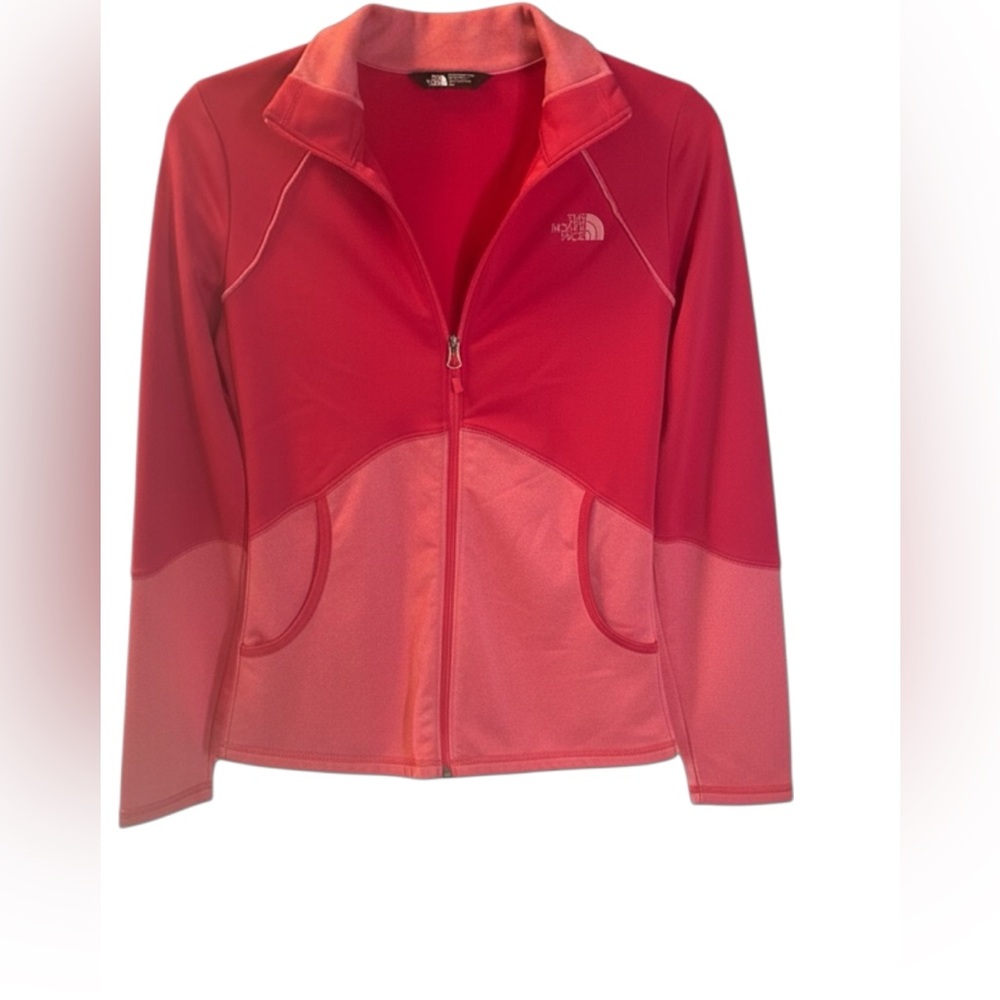 The North Face Women 100 Cinder full zip pink coral combo outdoor winter Small